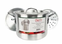 Sazon Aluminum Stock Pot with Steamer Perspective: Main