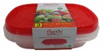 Sazon Divided Rectangular Reusable Food Storage Containers - 3 Pack Perspective: Main