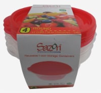 Sazon Reusable Round Food Storage Containers - 4 Pack Perspective: Main