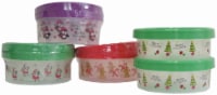 VM International Christmas Print Food Storage Container - Assorted Perspective: Main