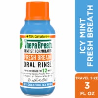 TheraBreath Fresh Breath Mouthwash Travel Size Icy Mint Alcohol-Free Perspective: Main