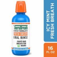 TheraBreath Mouthwash Fresh Breath Alcohol-Free Icy Mint Rinse