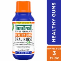 TheraBreath Healthy Gums Mouthwash Travel Size Clean Mint Antigingivitis Alcohol-Free Perspective: Main
