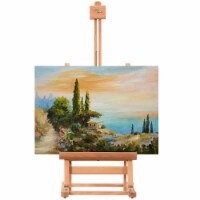 Costway Portable Wood Tabletop Easel H-Frame Adjustable Artist Painting Display Studio