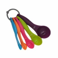 5 Piece Colorful Plastic Nesting Measuring Spoon Set