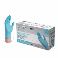AMMEX Blue Nitrile Disposable Exam Gloves, 3 Mil, Small, 100/Box