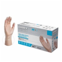 AMMEX Vinyl, Latex Free, Powder Free, Medical Disposable Gloves, X-Large, Clear, 100/Box