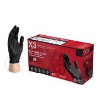 X3 3 Mil Black Nitrile Disposable Industrial Gloves, X-Large, 2 Boxes of 100
