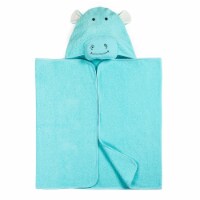 Kids Bath Collection 27  x 54  Cotton Hippo Hooded Bath Towel