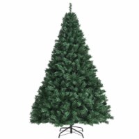 Costway 7Ft PVC Hinged Artificial Christmas Tree 968 Tips Holiday Decor w/ Metal Stand