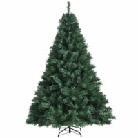 Costway 6Ft PVC Hinged Artificial Christmas Tree 648 Tips Holiday Decor w/ Metal Stand
