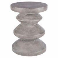Sunpan Athen 16.5  Round Modern Sealed Concrete End Table in Gray