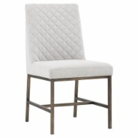 Sunpan Leighland 19  Fabric Dining Chair in Light Gray (Set of 2)