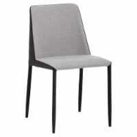 Sunpan Renee 19  Fabric and Stainless Steel Dining Chair in Gray (Set of 2)