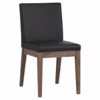 Sunpan Branson 19  Modern Faux Leather Dining Chair in Dark Gray (Set of 2)