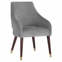 Sunpan Adelaide 19  Modern Fabric and Wood Dining Armchair in Alisa Dark Gray