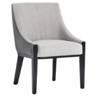 Sunpan Aurora 19.25  Transitional Faux Leather and Fabric Dining Chair in Stone