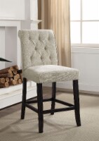 Set of 2 Dining Chair in Beige and Antique Black