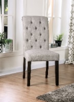 Set of 2 Dining Chair in Antique Black and Light Gray Finish