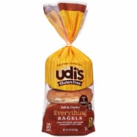 Udi's Gluten Free Soft & Chewy Everything Bagels Perspective: Main