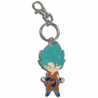 Dragon Ball Super SD SSGSS Goku Colored Metal Keychain