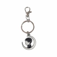 Wednesday Crescent Moon 1 Inch Keychain