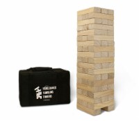 Yard Games Giant Tumbling Timbers 30 Wood Block Stacking Game w/ Case, Natural