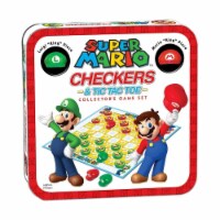 USAopoly Super Mario Vs Luigi Checkers And Tic Tac Toe Game Set