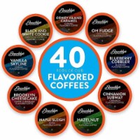 Brooklyn Beans Flavored Coffee Variety Pack Pods, Keurig K-Cups Coffee Maker, 40 Count