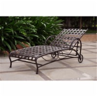 International Caravan 3571-SGL Santa Fe Nailhead Single Multi Position Chaise Lounge