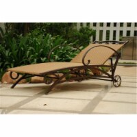 International Caravan 4111-SGL Valencia Resin Wicker and Steel Multi Position Single Chaise L
