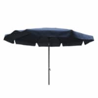 International Caravan YF-1104-3M and NV Outdoor 10 Foot Aluminum Umbrella with Flaps Navy