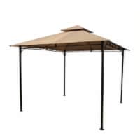 International Caravan YF-3136B-KH Square Vented Canopy Gazebo, Khaki