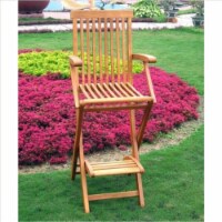 International Caravan TT-BC-007 and 2CH Set of Two Royal Tahiti Outdoor Folding Bar Chair