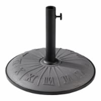 International Caravan 23900AR-15-GY Resin Compound Roman Numeral Umbrella Stand, Grey
