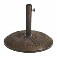 International Caravan 23900AR-15-BZ Resin Compound Roman Numeral Umbrella Stand, Bronze
