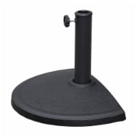 International Caravan YF-BB012-BK Compound Resin Half-Round Umbrella Stand, Black