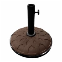 International Caravan 23700-11-CH 25 lbs Resin Compound Umbrella Base, Chocolate