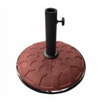 International Caravan 23700-11-TC 25 lbs Resin Compound Umbrella Base, Terra Cotta
