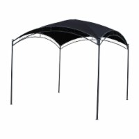 St. Kitts 10-Foot Square Dome Top Gazebo - Black