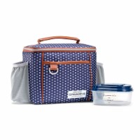 FIT & FRESH 7221FFA2510 NAVY WHITE DOT PROMENADE BAG.