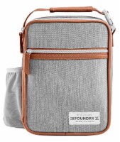 Fit and Fresh Gray & Brown Trim Lunch Bag Perspective: Main
