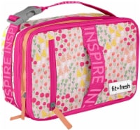 Insulated Lunch Box With Soft Padded Handles - Navy Pink Rose, 1 - Kroger