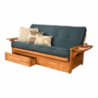 Kodiak Furniture Phoenix Frame with Suede Fabric Mattress in Blue/Butternut