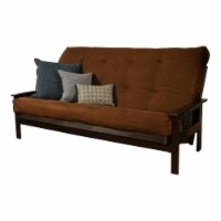 Kodiak Furniture Monterey Futon Frame with Fabric Mattress in Brown/Espresso