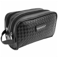 SHANY Unisex Toiletry Travel Dopp Kit - Black Faux