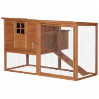 PawHut Deluxe Wood Poultry Chicken Coop Run Backyard Nesting Box Hen House Hutch