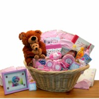 Deluxe Welcome Home Precious Baby Basket-Pink