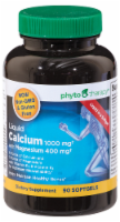 Phyto Therapy Liquid Calcium with Magnesium Dietary Supplement Softgels