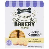 Three Dog Bakery Lick'n Crunch! Golden and Vanilla Sandwich Cookie Dog Treats